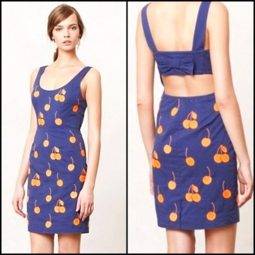 Anthropologie Leifnotes Cherry Drop Dress 6